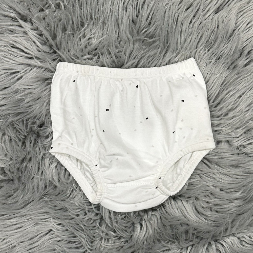 Sapling Unisex Baby White Bloomer With Star Pattern Size 3/6 Month
